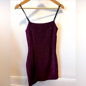 Lulu’s Glitter Midnight Purple Minidress